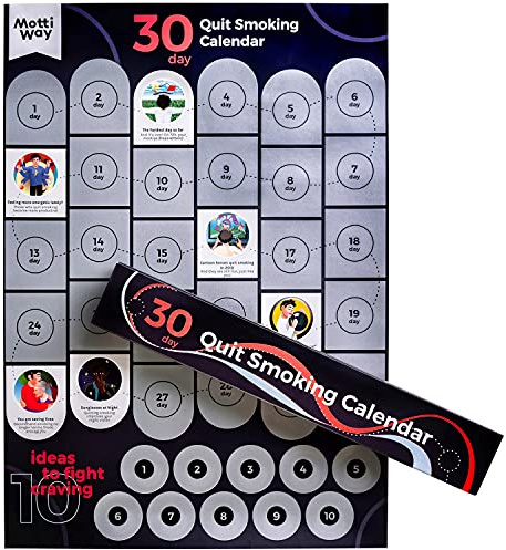 Motti Way - Motiverande Scratch Off 30 Dagars Kalendar Rökavvänjning Skrapaffisch