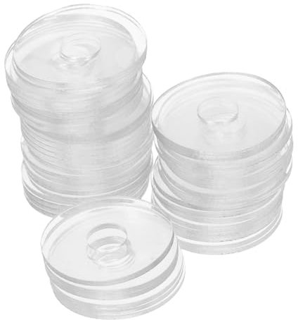 ULTECHNOVO 50pièces Rondelles Plates Transparentes Vinyle Lot Pour Remplacement De Vis De Poignée De Accessoire Pratique Et Pour Réparation Et