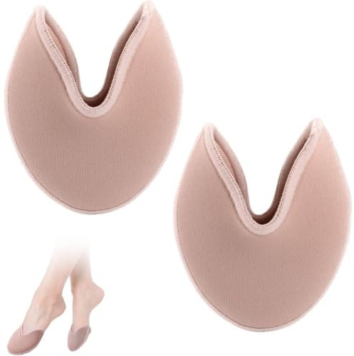 COYUN 1Paires Protege Orteil de Ballet Courtes, Coussinets pour pointes de danse, Coussinets de Pochettes D'orteils pour Chaussures de Pointe,Couvre-Orteils en Tissu pour Chaussures, ballet coussinets