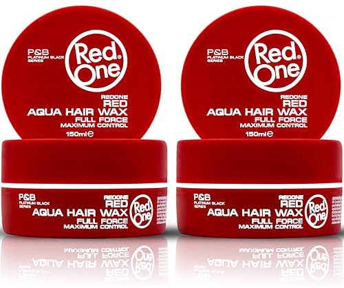 RedOne Aquatisches Haarwachs Rot 150ml | Kantenkontrolle | Ultra-Halt | Haarwachs für Männer und Frauen | Erdbeerduft | Maximale Kontrolle - 2 Stück