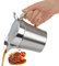 QSLKI Thermo Sauciere, Soßenkanne mit Klappdeckel & Geschenkbox, Doppelt 304 Edelstahl 450ml, Soßenschüssel mit Deckel, isolierter Saucenbehälter für Servieren von Soße,Vanillesoße,Sahne,Soße, Silber