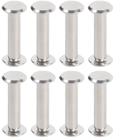 40 Set di Rivetti a Testa Rotonda Piatta M4 5x21x9,5 Mm per Chiodo per Chiodo a Vite a Vite a Vite a Cinghia Solida Vietta di Vite per la Vite per Ogni Tipo di Arte e Pelle