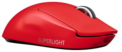 Logitech G PRO X Superlight kabellose USB Gaming-Maus, Ultra-leicht 63g, Hero 25K Sensor, 25.600 DPI, 5 programmierbare Tasten, Lange Akkulaufzeit, integrierter Speicher, für E-Sport, PC/Mac - Rot