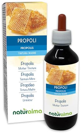 Propóleo (Propolis) resina Tintura Madre alcohólica NATURALMA - Extracto líquido gotas 200 ml - Complemento alimenticio