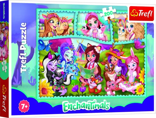 Trefl - Puzzle - Le Monde Incroyable d'Enchantimals Enchantimals 200 Pièces, pour Enfants à partir de 7 Ans