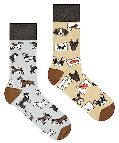 Spox Sox - calcetines coloridos, divertidos y extravagantes - un regalo divertido, 40-43, Perros