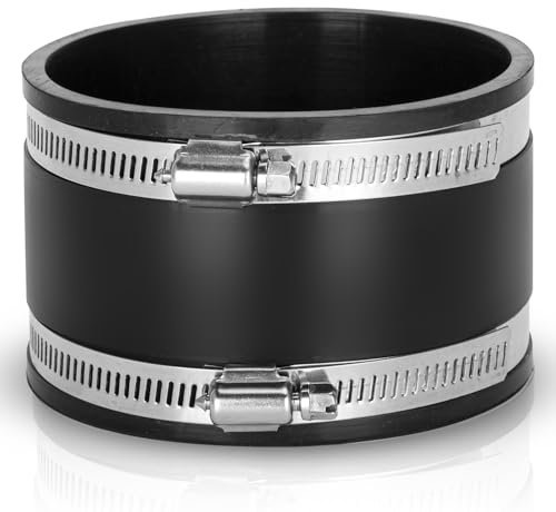 Flexible Gummimuffe 100mm Gummikupplung mit 2 Edelstahlschellen Staubschutz-Flexmanschetten Geräuschmindernde Manschette Geruchlos Rohrverbinder für Rohrventilator Kohlefilter Starres Rohr Stahlrohr