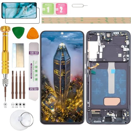 Gadget Troops Pantalla LCD (sin huellas dactilares) para Samsung Galaxy S22+ Plus SM-S906B/DS, S906B, S906U, S906U1, S906W, S906N, S9060, S906E, kit de repuesto de pantalla (negro)