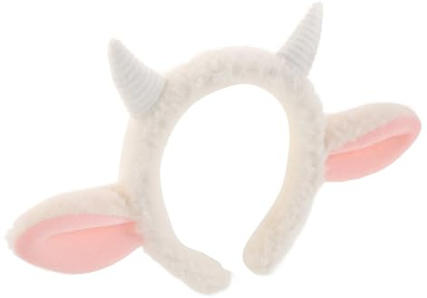 SHERCHPRY Fascia per Capelli Donna Orecchie di Pecora in Peluche Sintetico Fascia Decorativa Orecchie di Agnello Carina per Cosplay
