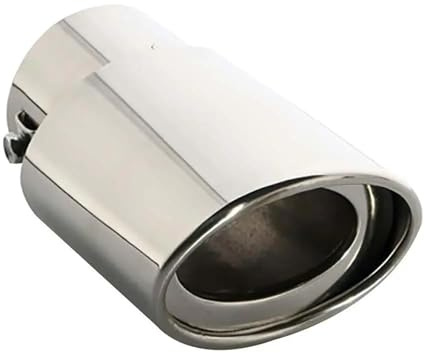 YSQHSODS Tubo Escape Coche Tubo Escape Acero Inoxidable para Vehículo Coche Cola Redonda Cromado Universal Anticorrosivo Terminal Escape(Straight)