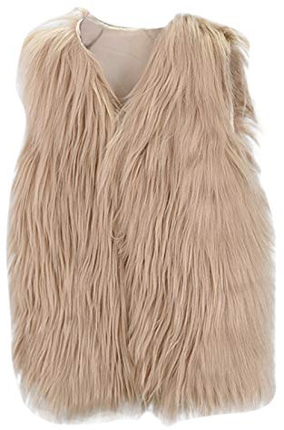 Generisch Survêtement pour enfant - Survêtement de sport pour fille - Ensemble pour enfants et bébés - Manteau d'hiver en fausse fourrure - Veste épaisse et chaude - Vêtements d'extérieur, marron, 8-9