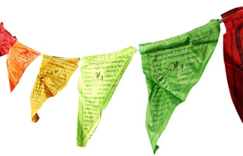 Flaggenbanner | 6m Traditionelles Kulturelles Mehrfarbendisplay | 25 Stück -Gebetsfahnen-Banner | Dank Der Flexiblen Konstruktion Aus Seidenstoff Ist Diese Flagge Für Garten, Patio,