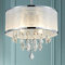 BESTIER Lampadario moderno del tamburo di cristallo Lampada di soffitto della lampada di illuminazione del soffitto Sala da pranzo Stanza da letto del bagno Soggiorno 4 Lampadine E14 Richiesto