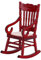 Puppenhaus Schaukelstuhl 1/12 Leichte hölzerne Puppenhausmöbel Set Spaß Sessel Sofa Modelle Früherziehung Spiel Spielzeug Geschenke Puppenhaus Dekor Zubehör für Babys(Rot)