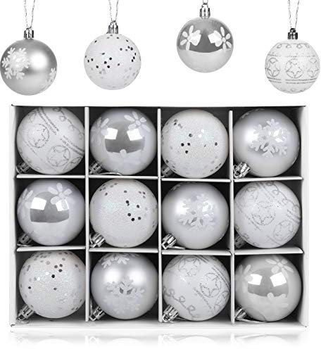 12PCS Bolas de Navidad (Plateado)