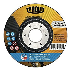 Tyrolit 34401841 Schruppscheiben, 27 Form, 125 x 4,0 x 22,23 mm, 5 Stück