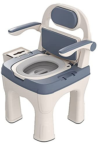 PJHFHU Deluxe Bariatric Drop Arm Bedside Toilet Chair with Soft Backrest and Padded- Big Bedside Commode Potty Chair for Adult, Easy To Assemble and Safer Toilet Alternative, Supports Up To 660 Lbs