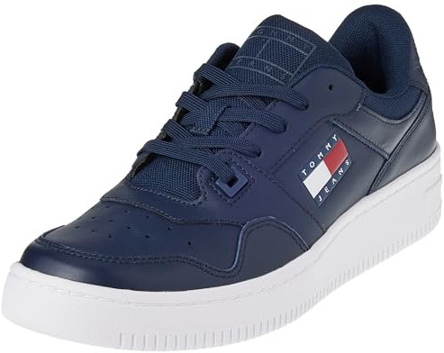 Tommy Jeans Herren Cupsole Sneaker Schuhe, Blau (Dark Night Navy), 41
