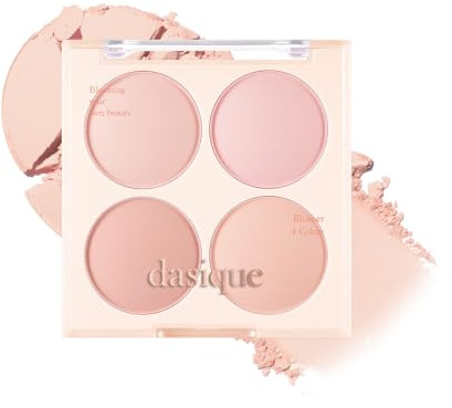 Dasique Mood Cheek 09 Almonde Vanilla – Blush Poudre Naturel, Poudre Texture, Fard a Joue, Palette Blush – Maquillage Coréen, K Beauty, poudre matifiante pour un teint uniforme