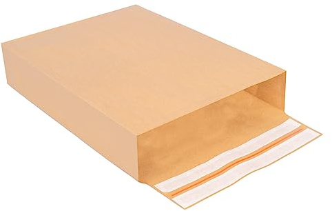 250 bolsas plegables de 570 x 450 x 100 mm con base de bloque, doble cierre adhesivo y hilo rasgado