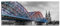 Pixxprint Glasbild Panorama, Wandbild aus Echtglas, Brücke Kölner Dom, 100x40 cm, inkl. Aufhängung und Abstandshalter