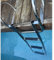 Badeleiter Bootsleiter Poolleiter Klappbar 3/4 Schritte Teleskopierbare Bootsleiter, Verstärken Sie die Dockleiter mit Handläufen und extra breiten Stufen für Schwimmdeck, Pool, Ponton, Fischerboot (