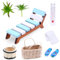 YNNHUDEEP Miniatur Deko - Sauna Zubehör 9 Teile,Miniatur-Sauna-Szene Schießen Requisiten Modell,Miniatur-Ornament-Set für DIY,Geldgeschenk,Mini Strandkorb Korb Hausschuhe Eimer Badetuch
