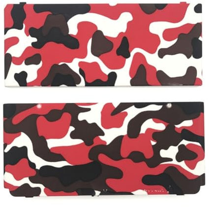 Hzxkqmil Coque de Remplacement Couvercle de Boîtier Supérieur et Inférieur Plaques de Faceplate DIY Accessoires pour Nintendo New 3DS Console, Rouge Camo