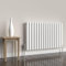 Lux Heat White Oval Horizontal Single Panel Designer Radiator 600mm (H) x 960mm (W)