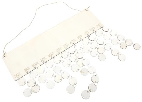 Operitacx Calendario Compleanno in Legno Fai da Te Cerchi Vuoti per Decorazioni di Compleanni e Feste di Famiglia Metodo di Appendimento Semplice