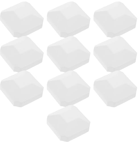 Veemoon 10 Pièces Briquettes de Remplacement en Cordiérite Blanches Réduisent les Flammes Faciles à Nettoyer Dimensions 5x5 Cm pour Barbecue Turbo et Grill pour Barbecue à Gaz