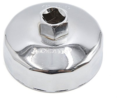 Sourcingmap 13mm Square Socket 15 Flutes Cap-Type Oil Filter Wrench Spanner | 75-76mm Inside Diameter, for Car Vehicle