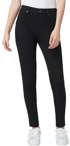 HUE Women's Ultra Soft High Waist Denim Leggings Black Wash