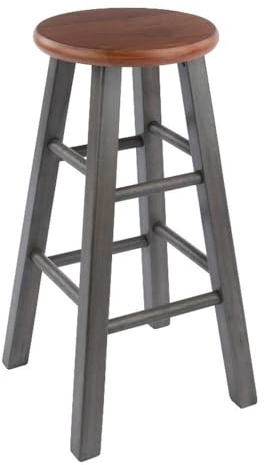 Winsome Ivy Square Leg Counter Stool, Classic Backless Bar Chairs for Kitchen & Dining Room Seating, Timeless Essential Furniture for Home, Dorm, Apartments