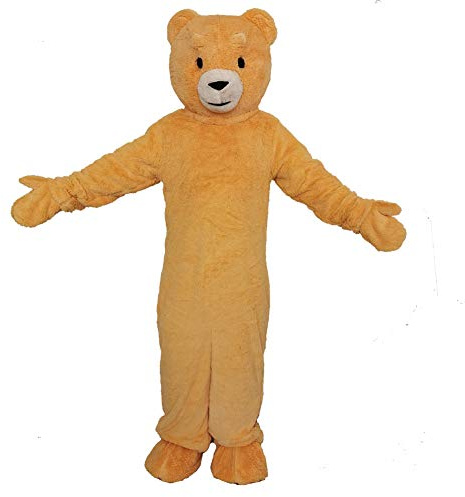 To.beone Disfraz de oso de peluche para adultos, disfraz de oso peludo de cuerpo completo, traje de mascota para fiesta de Halloween, cosplay