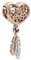 Pandora Openwork Heart & Two Feathers Dreamcatcher Charm 789068C00