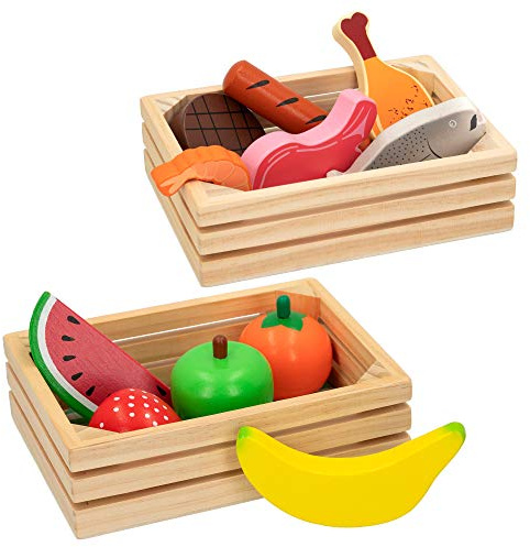 WOOMAX - Cajas con Alimentos de Madera (46471)