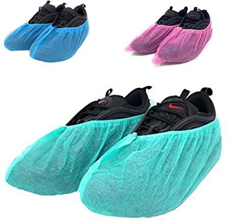 AQASKIN Cubrezapatos desechables en Non-Woven Resistant 6 g. - Calzado desechable - (PPE) Equipo de protección personal - Limpieza del hogar, jardinería, entornos profesionales 1000 piezas verde