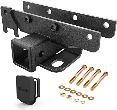 Nilight 2 Inch Rear Bumper Tow Trailer Hitch Receiver Kit Compatible for 2018 2019 2020 2021 2022 2023 2024 2025 Wrangler JL JLU 4 Door and 2 Door Unlimited (Exclude JK Models)