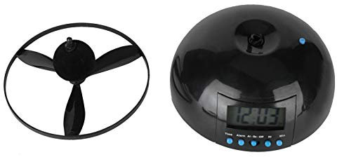 Pssopp Fliegender Wecker Verrückte Helikopter Nickerchen Wecker Digital LCD Wecker Mini Runde Propelleruhr Elektronische Wecker für Kreatives Haushaltsbedarf
