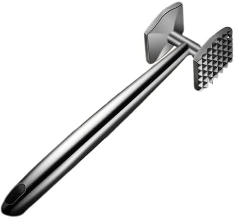 PassionTech Attendrisseur de Viande en INOX - Marteau à Viande Professionnel Double Face - Lavable au Lave-Vaisselle - Idéal pour Les escalopes, Steaks, Cordons Bleus, côtelettes