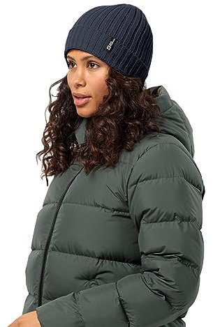 Jack Wolfskin Unisex Rib Knit Beanie-Mütze, Night Blue, one Size