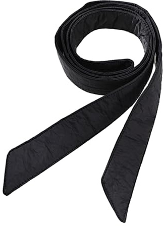 MISUVRSE Cintura di ricambio per cappotto da donna in piumino cintura soprabito cintura in vita per cappotto in piumino da uomo cintura di ricambio cinghia di ricambio, Nero opaco, Taglia unica
