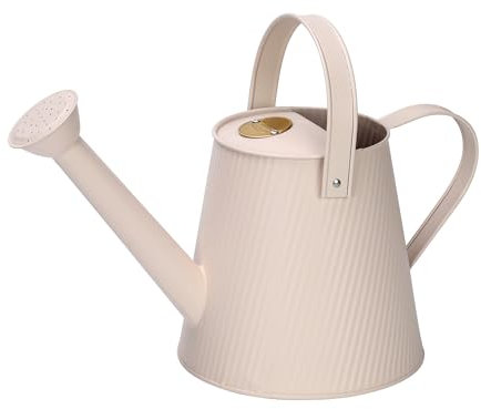 Simpa 3L 3 Litre Colour Metal Watering Can with Watering Rose - Matt Cream