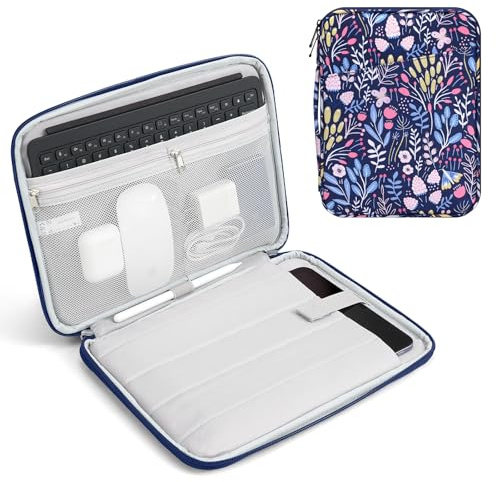 TiMOVO 9-11 Custodia per Tablet, Compatibile con iPad 11 A16 2025, iPad 10,9/10,2| Air 11, Galaxy Tab A9+ / A11 Plus 11, Borsa Protettiva con Tasche,Fiore Colorato