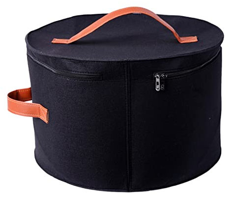 Xeihuul Scatole per cappelli rotonde con coperchio - Scatole per cappelli da viaggio rotonde pieghevoli - Organizer per cappelliere antipolvere - Organizer decorativo per armadio per donne e uomini,
