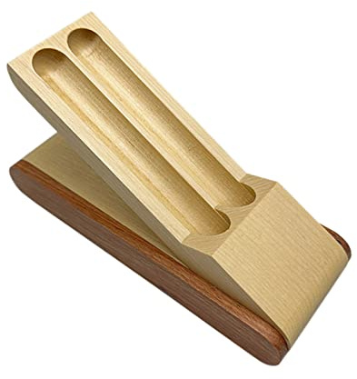 OVERTOYOU Caja expositora de madera para bolígrafos, estuche de presentación de almacenamiento y organizador de pluma estilográfica, regalo de Acción de Gracias, Navidad, caja de exhibición para