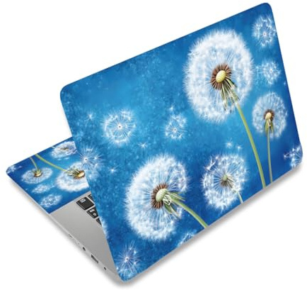 PLIGREAT Dandelions - Adesivo per computer portatile, ad acquerello, per computer portatili da 12, 13, 13, 13,3, 14, 15, 15, universale, rimovibile, in vinile, per notebook, netbook, PC