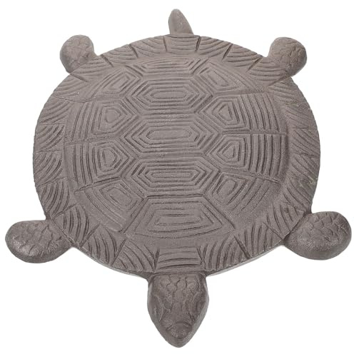 Gadpiparty Piedra Decorativa Tortuga de Hierro Fundido para Jardín al Aire Piedra Paso Resistente para Senderos y Caminos Accesorio para Decoración de Césped y Patio