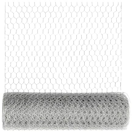 Itkcozcg Rollo de valla hexagonal de acero galvanizado, resistente a la intemperie, para animales sostenibles, valla de jardín